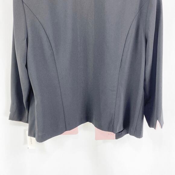 DRESS BARN Black Open Front Collarless Blazer New With Tags - Picture 8 of 10